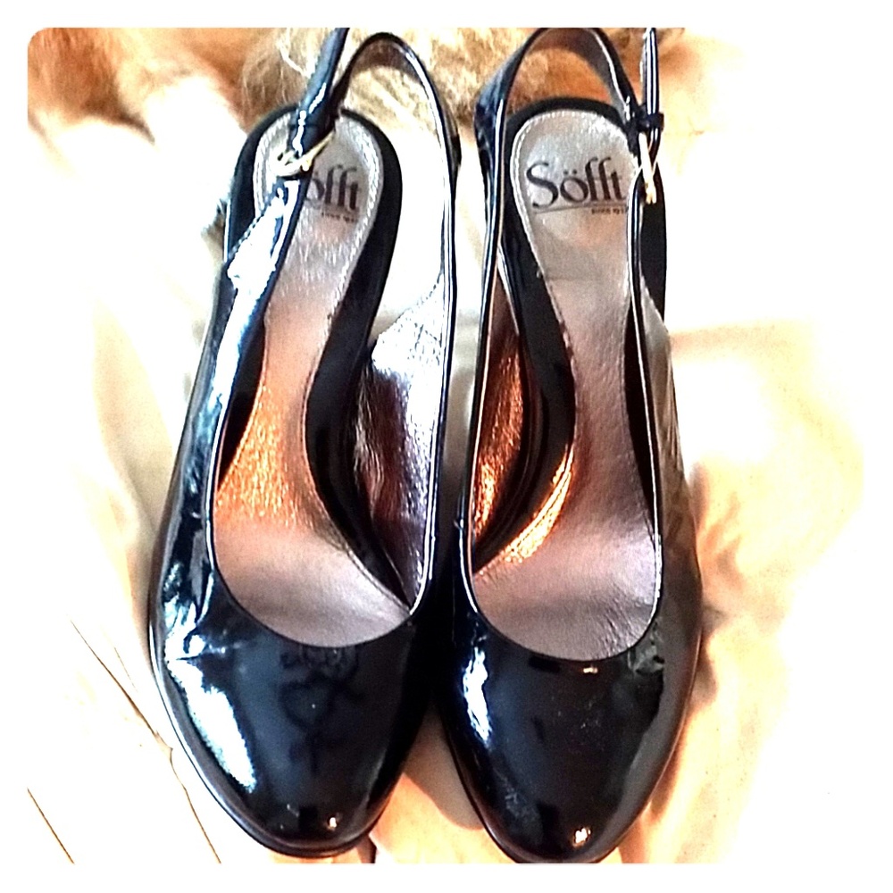 Sofft Patent Leather Strappy Heels NWOT
